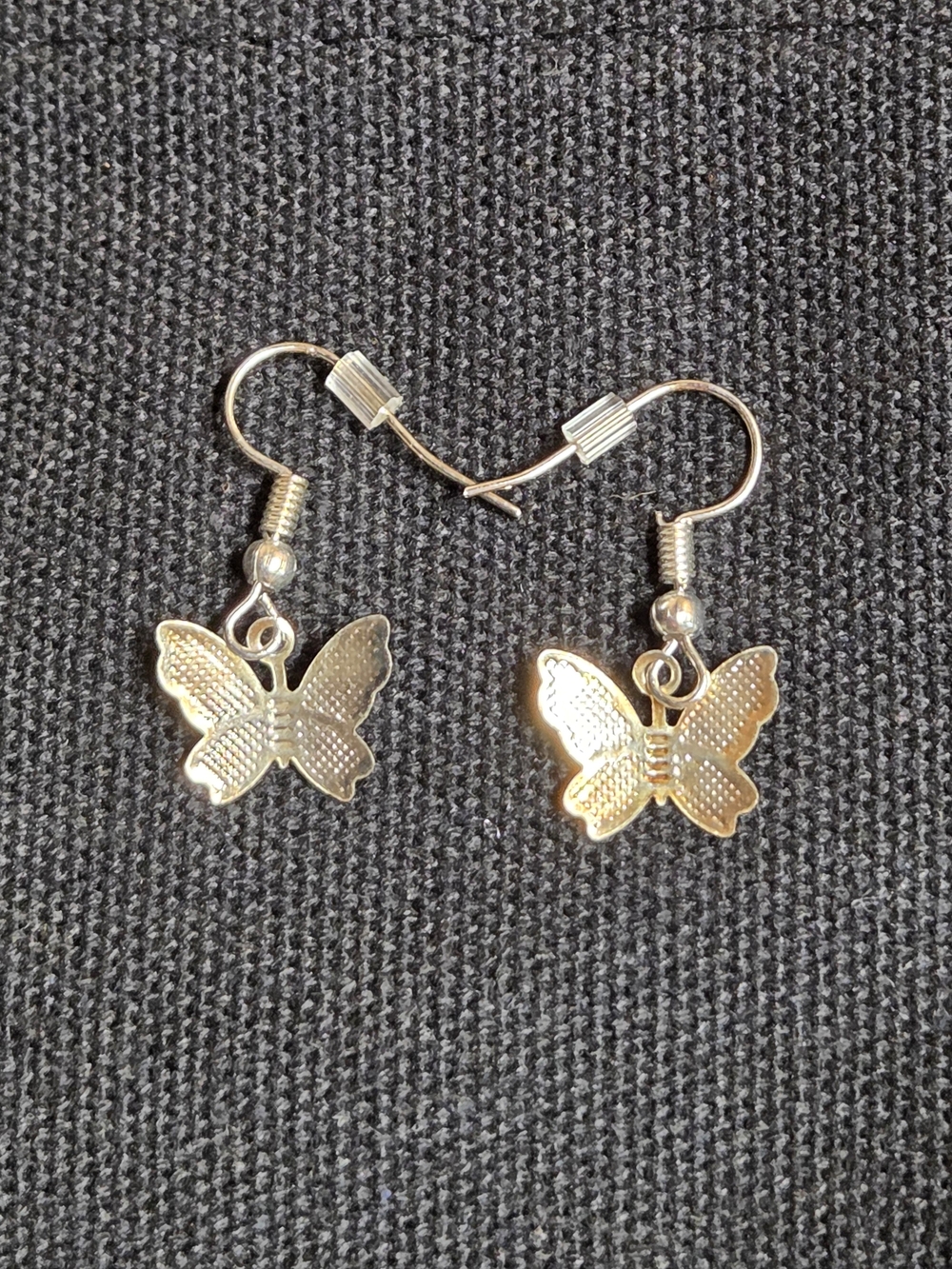 Gold Butterfly Drop Earrings for Women